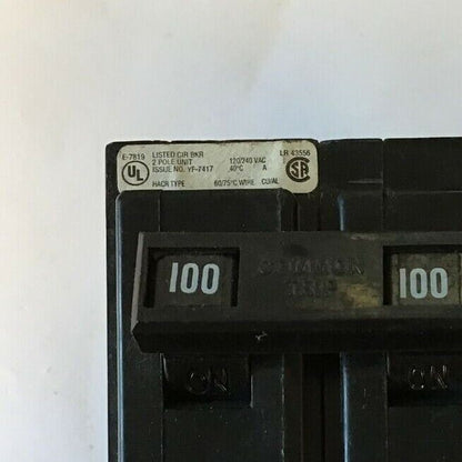 WESTINGHOUSE QPHW2100 CIRCUIT BREAKER 120/240VAC 2POLE 100AMP