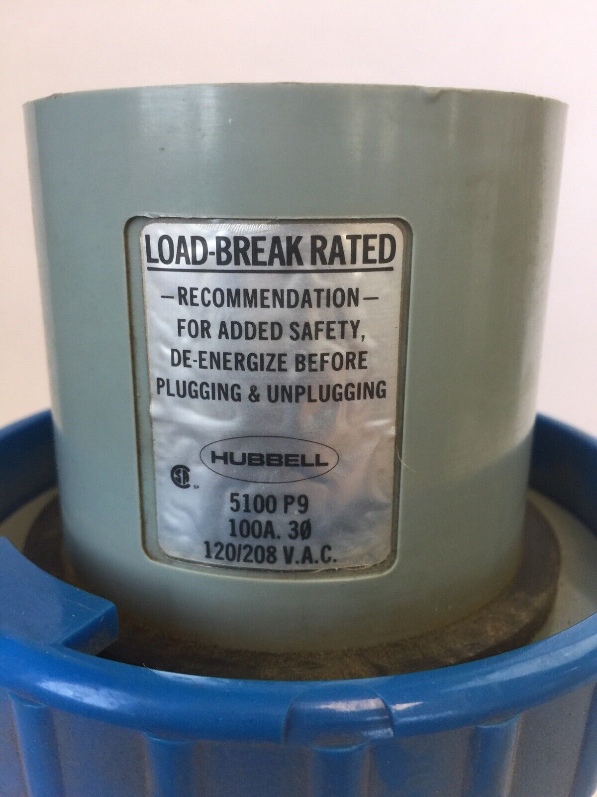 HUBBELL 5100P9 PIN & SLEEVE WATERTIGHT PLUG 100A 120/208VAC