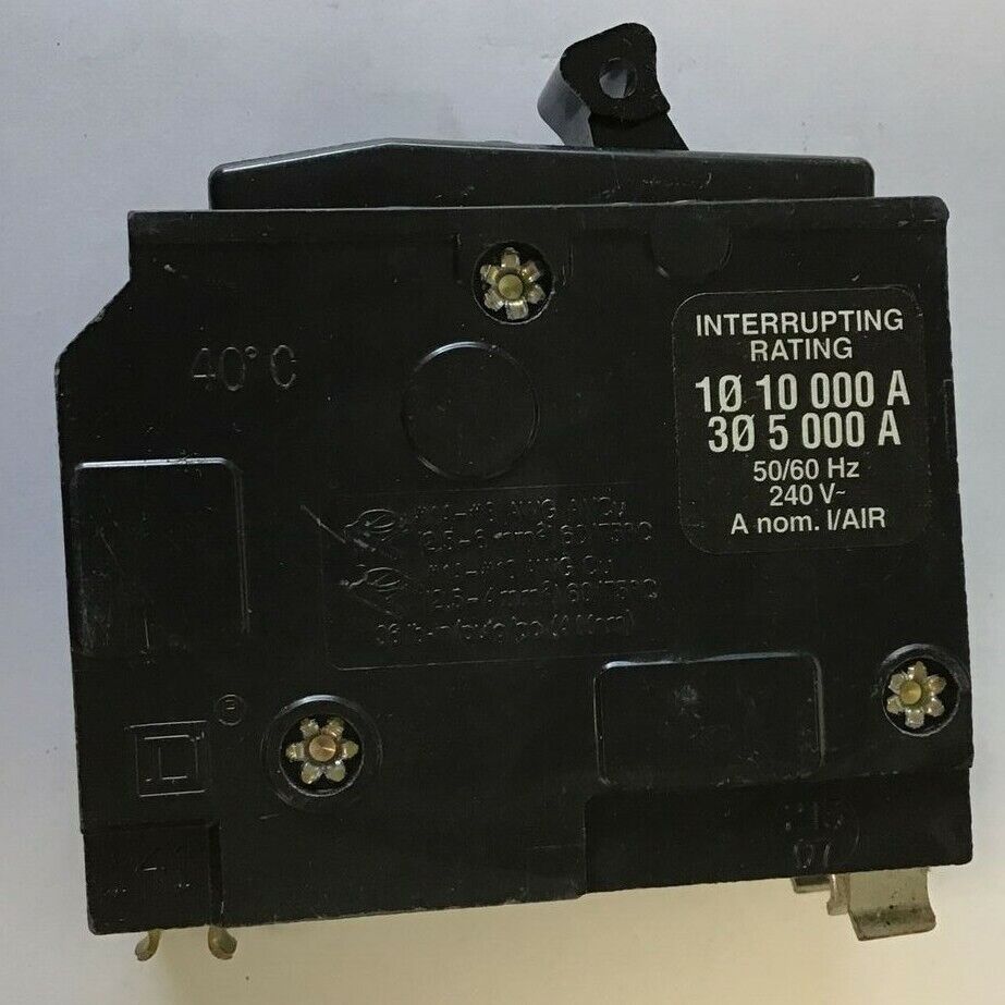 SQUARE D QO215H CIRCUIT BREAKER 15A 240VAC 50/60HZ 2POLE