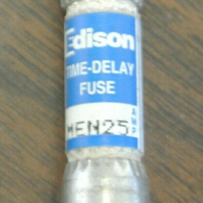 LOT of 7 / ECONOMY MEN25 TIME-DELAY FUSE / 25A / 250V / NEW SURPLUS / MEN 25