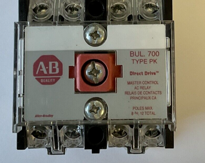 ALLEN BRADLEY 700-PK400A1 AC RELAY SER.E 600VAC 10A TYPE PK