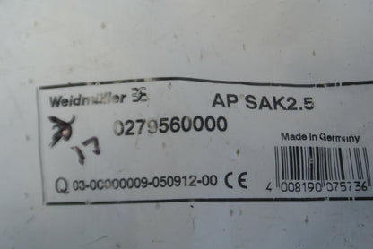 LOT of 17 / WEIDMULLER APSAK2.5 SEPARATING PLATES / BEIGE / NEW SURPLUS