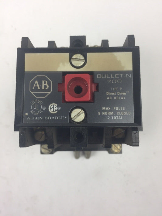 ALLEN BRADLEY 700-P200A1 AC CONTROL RELAY SERIES A COIL 230-240V 60HZ 220V 50HZ