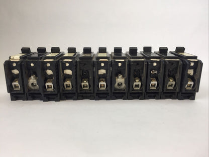 CHALLENGER/SYLVANIA BQ1C020 CIRCUIT BREAKER 1POLE 20AMP 120/240VAC (LOT OF 11)