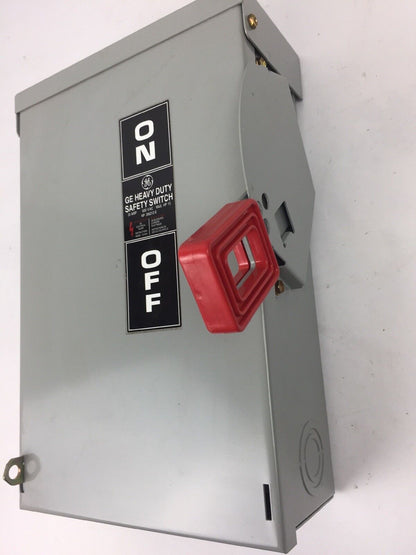 GE TH2261RDC HEAVY DUTY SAFETY SWITCH 2 POLE 2 WIRE 30 AMP VOLTS: 600VDC/250VDC