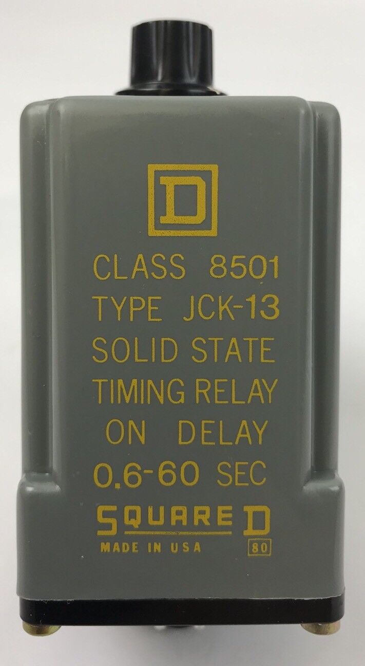 Square D 8501 JCK-13 Solid State Timing Relay 110 V DC 120 V AC 50-400HZ