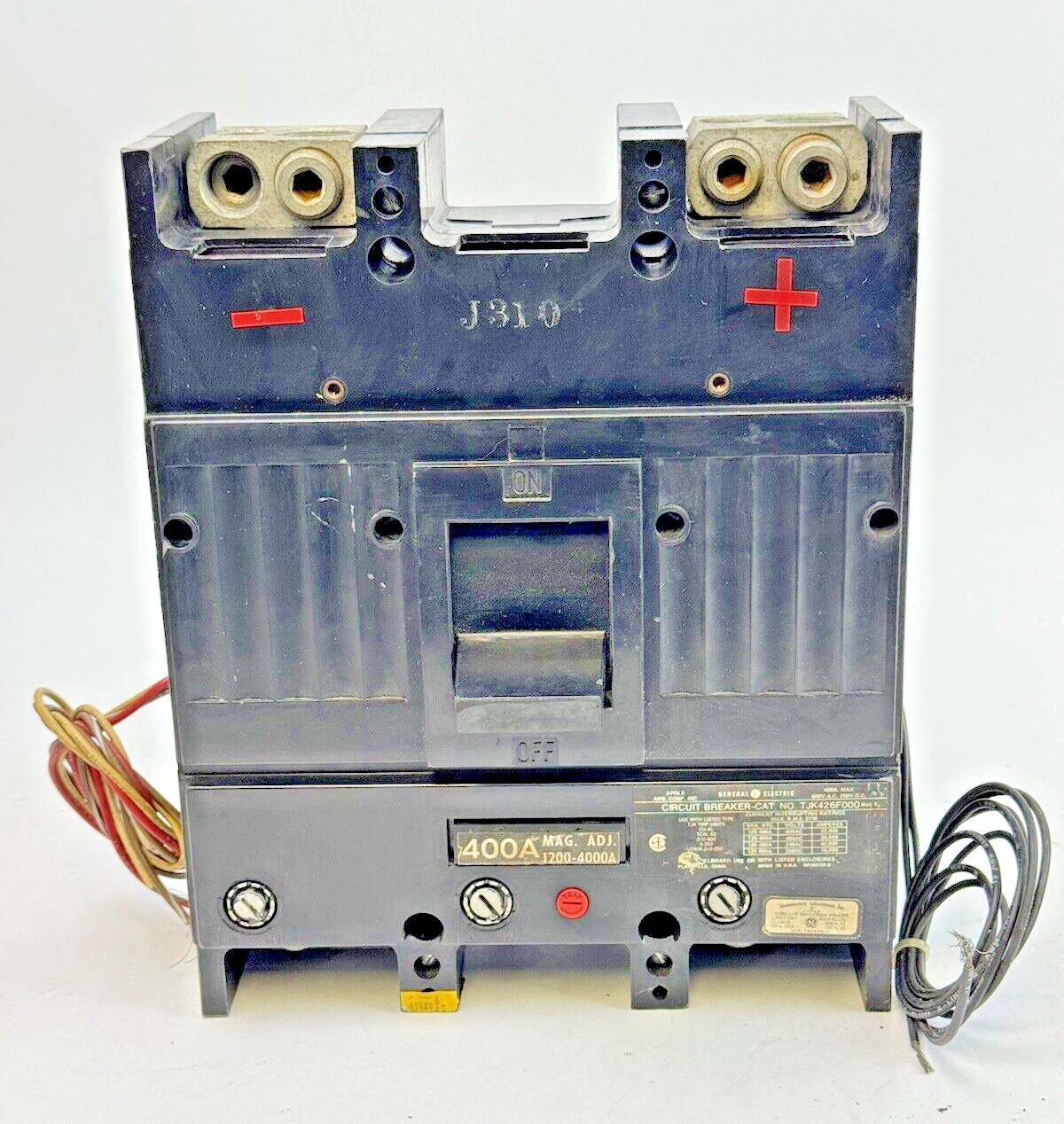 GE - TJK426F000 - CIRCUIT BREAKER W/ 400A TRIP,  SHUNT, AUX - 2 POLE/600VAC/400A