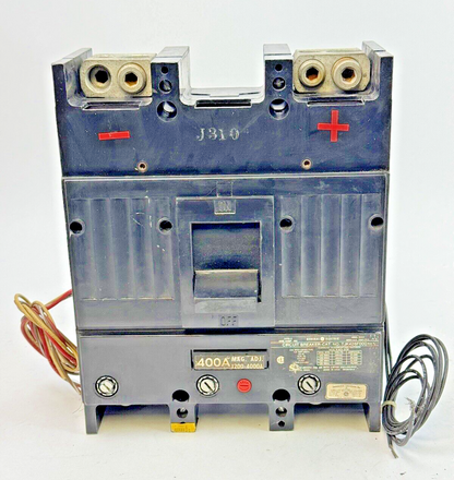GE - TJK426F000 - CIRCUIT BREAKER W/ 400A TRIP,  SHUNT, AUX - 2 POLE/600VAC/400A