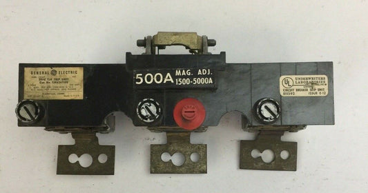 GE TJK636T500 TRIP UNIT 500AMP 3POLE MAG TRIP ADJ 1500-5000A