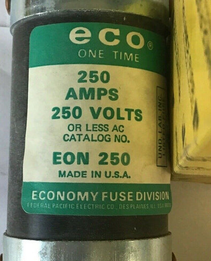 ECONOMY EON250 ECO FUSE 250V 250A RELIANCE FUSE ***LOTOF3***