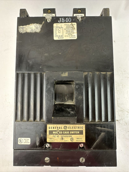 GE TKMA836Y800 CIRCUIT BREAKER 800AMP 600VAC 3POLE