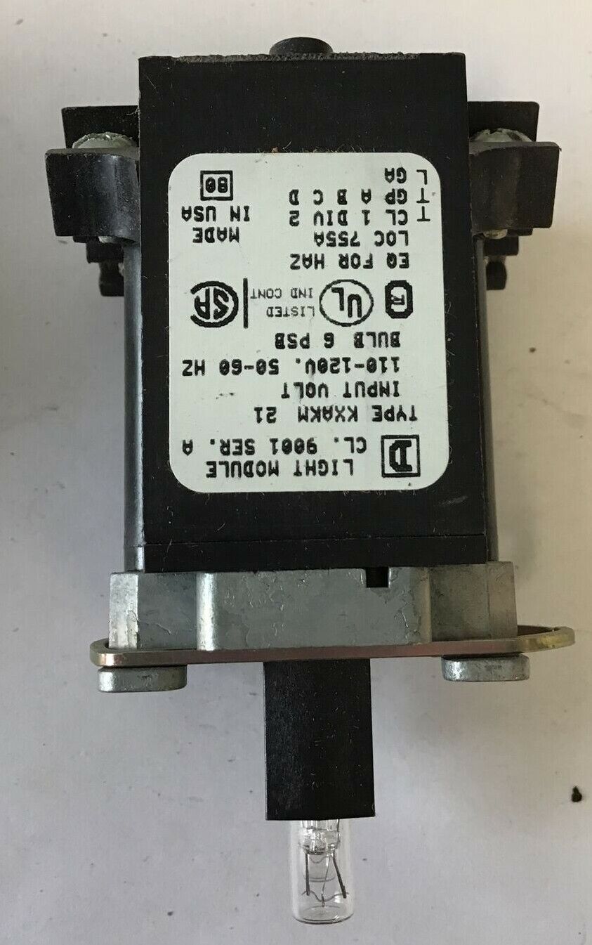 SQUARE D 9001KXAKM21 DUAL LAMP LIGHT MODULE 110/120V TRANFORMER TYPE