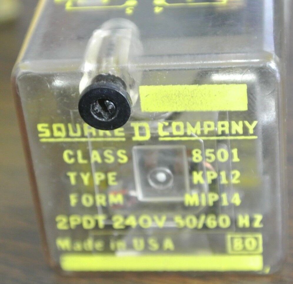 SQUARE D 8501 KP12 GENERAL PURPOSE RELAY 2PDT, 240V, 50/60Hz - NEW SURPLUS