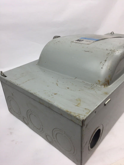 GOULD JU324 VACU-BREAK SWITCH WITH CLAMPMATIC  CONTACTS 200 AMPS 3 PHASE 240 VAC