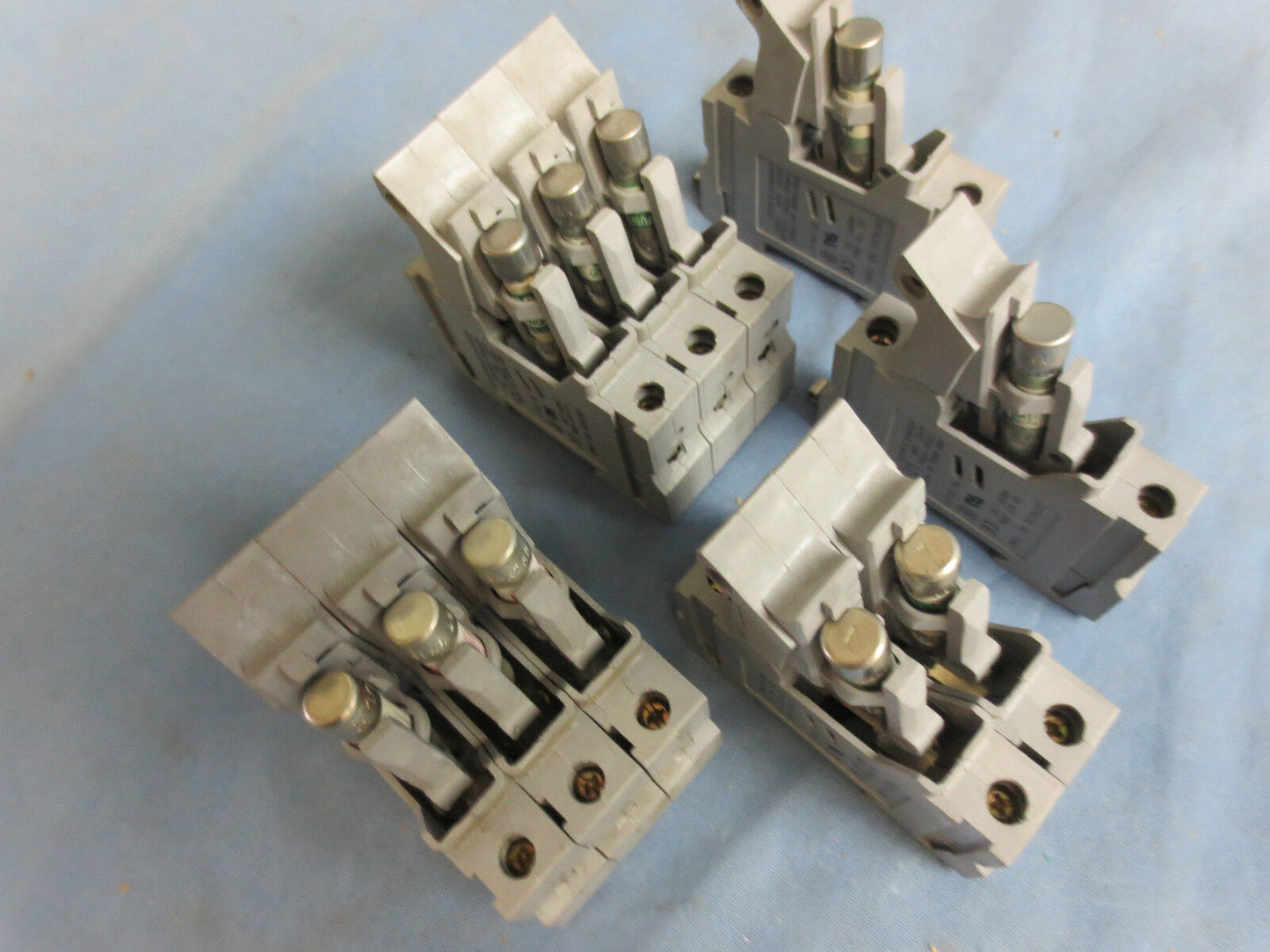 MIXED LOT BUSS FUSE HOLDERS - CHM1 (2), CHM2, CHM3, CHCC3, W/ FUSES 30A 600V