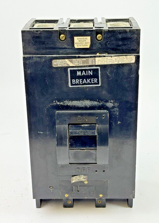 SQUARE D - LAL36400MBZ - MOLDED CASE CIRCUIT BREAKER - 400 AMP, 3 POLE, 600 VAC