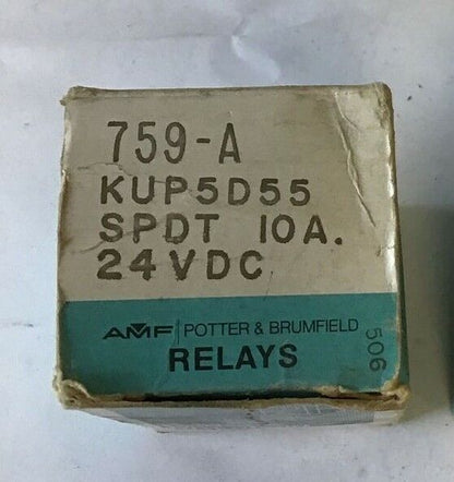 POTTER & BRUMFIELD KUP5D55 RELAY 759-A SPDT 10A 24VDC***LOTOF2***