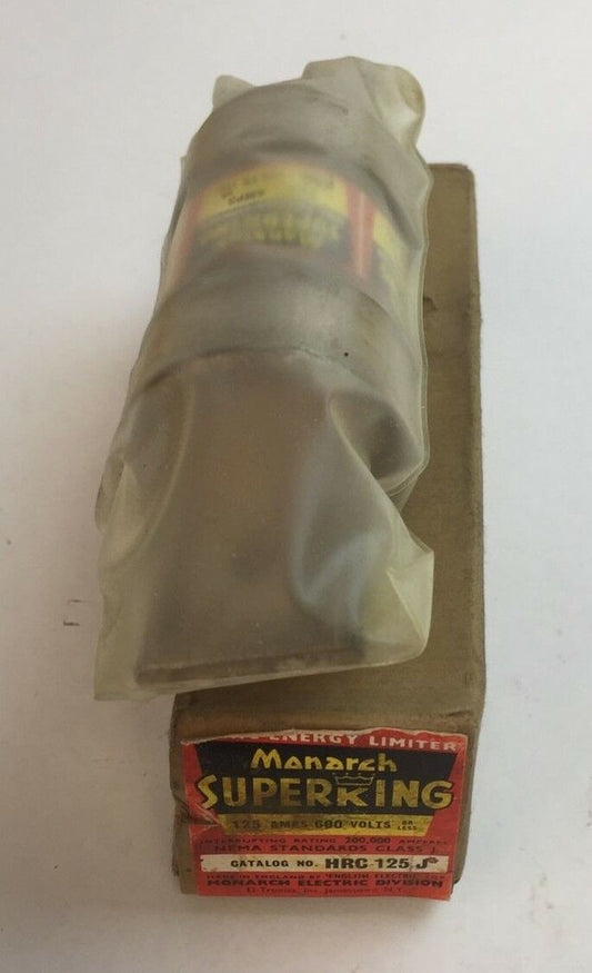 MONARCH SUPERKING HRC125J 125AMP 600V HRC ENERGY LIMITER FUSE CLASS J