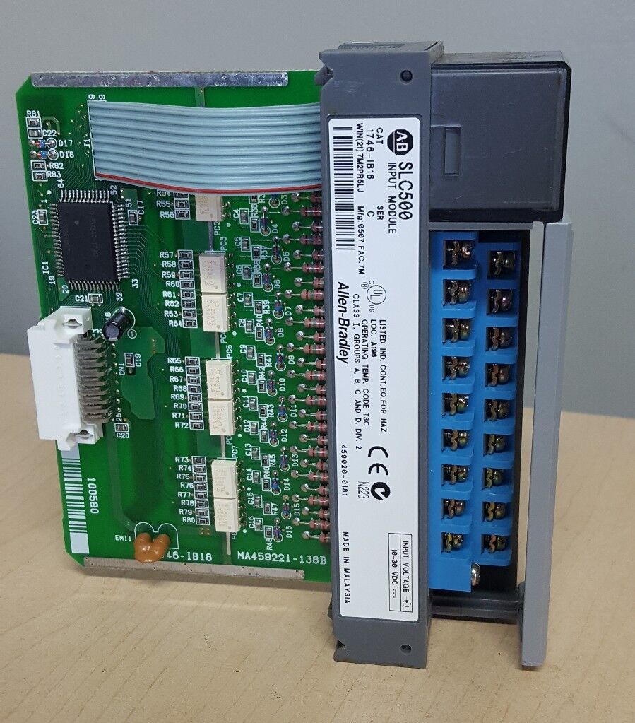 Allen Bradley 1746-IB16 SLC 500 Input Module SER C 10-30VDC