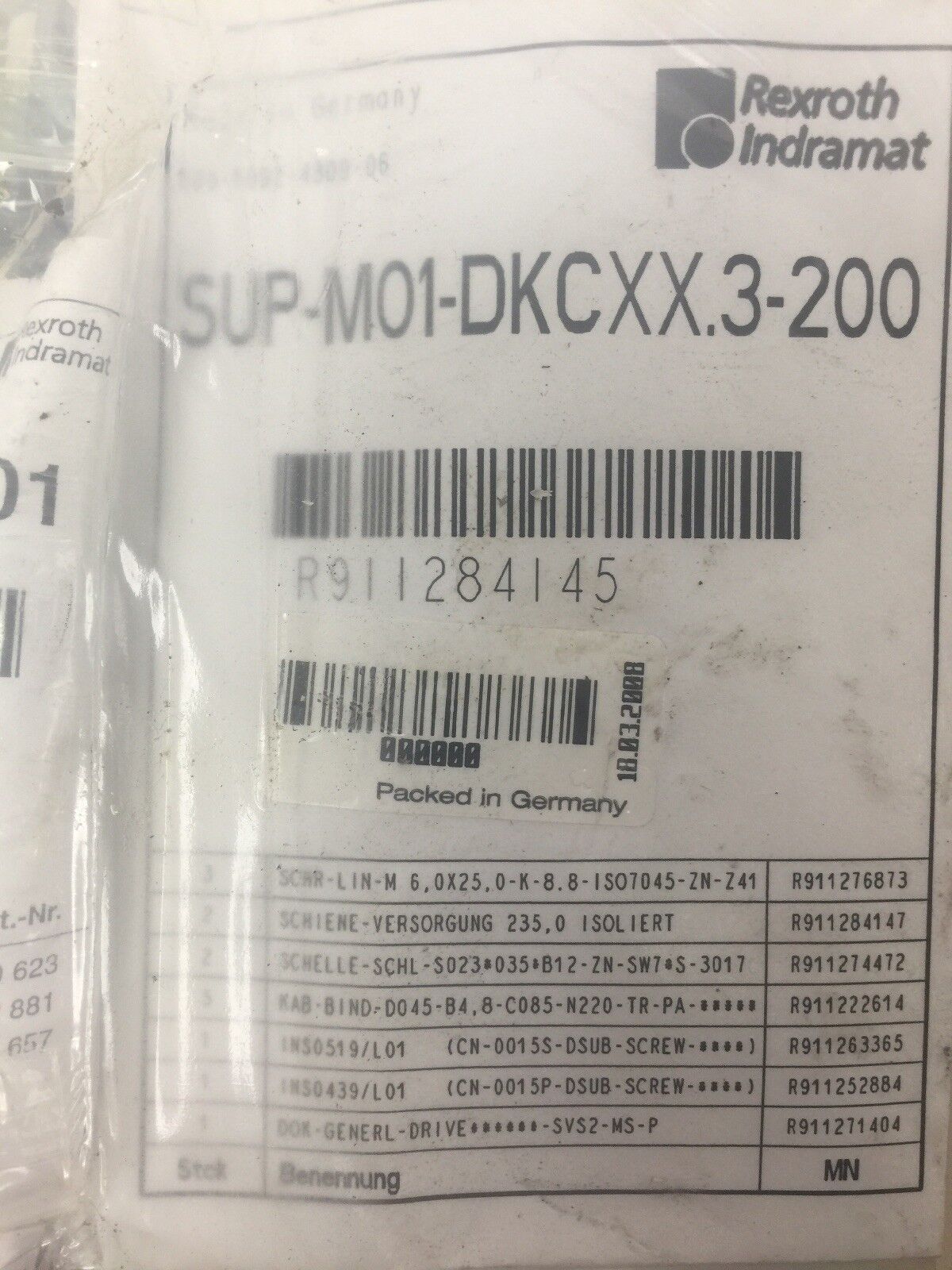 REXROTH INDRAMAT SUP-M01-DKCXX.3-200 SERVICE KIT