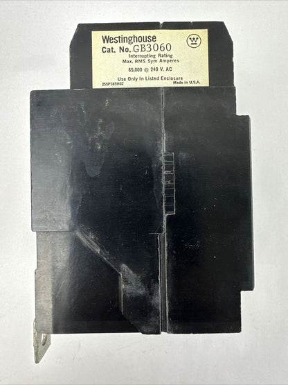 WESTINGHOUSE GB3060 CIRCUIT BREAKER 3POLE 60AMP 240VAC