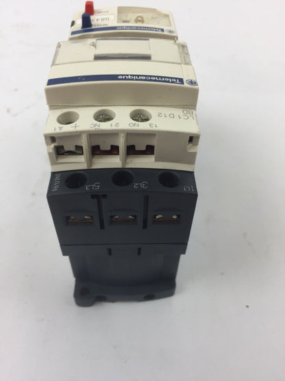 TELEMECANIQUE LC1D12BD CONTACT 25A LAD4TBDL 24V LRD07 OVERLOAD RELAY 1.6-2.5A