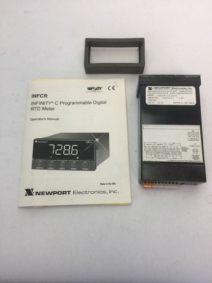 NEWPORT ELECTRONICS INFCR-212A/E TEMPERATURE CONTROLLER 115VAC 9.5W