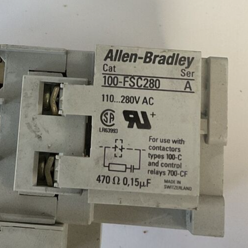 ALLEN BRADLEY 100-C37*00 CONTACTOR SER.B W/100-S SER.A W/100-FSC280 SER.A