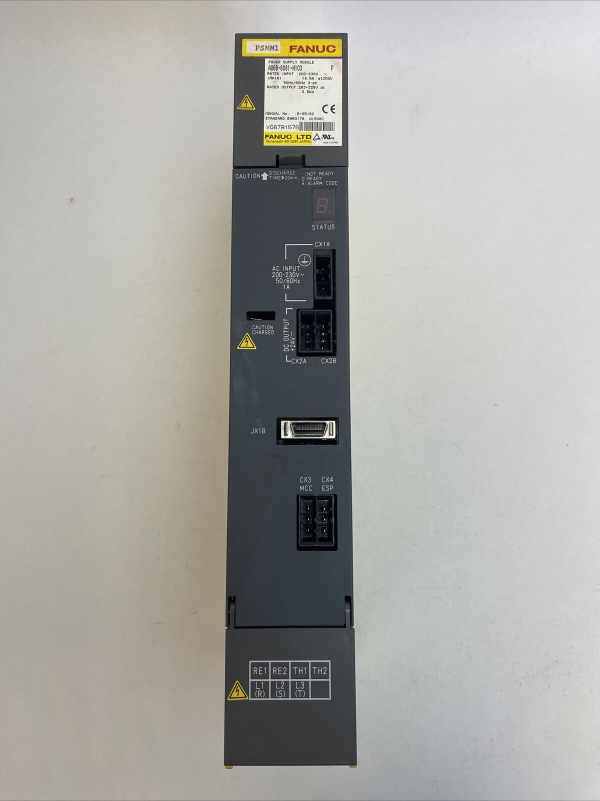 FANUC A06B-6081-H103 POWER SUPPLY MODULE OUTPUT 283-325VDC INPUT 200-230VAC