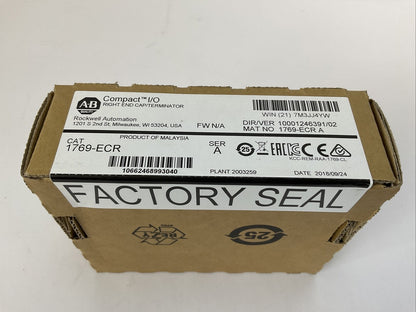 ALLEN BRADLEY 1769-ECR SER A F/W N/A DIR/VER 10001246391/02 RIGHT END CAP / TERM