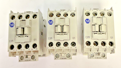 ALLEN BRADLEY 100-C09E*01 CONTACTOR RELAY 24VDC SER.A ***LOTOF3***