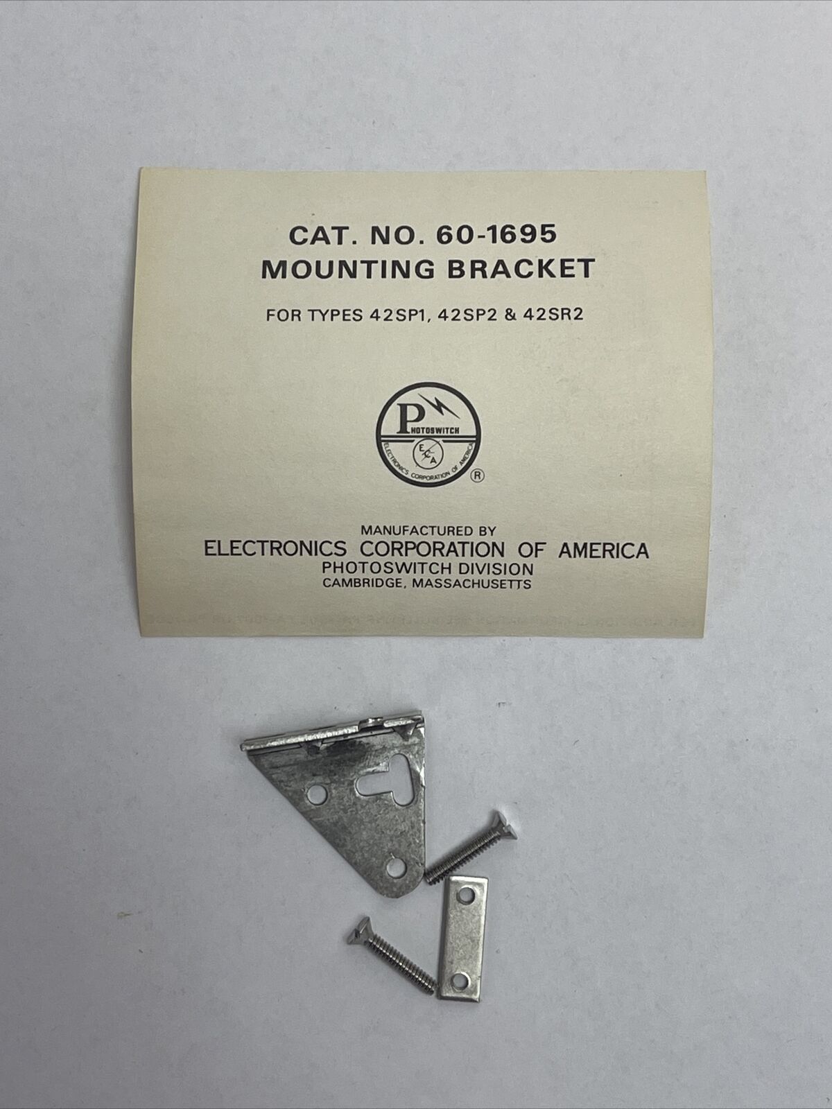 ELECTRONICS CORPORATION OF AMERICA 60-1695 MOUNTING BRACKET FOR 42SP1, 42SP2 &