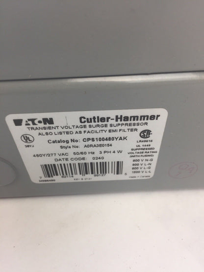 EATON CUTLER HAMMER CPS100480YSK CLIPPER POWER SYSTEM VISOR 480Y/277VAC 3PH