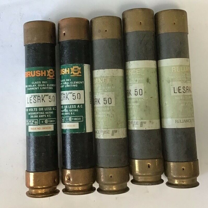 RELIANCE/BRUSH LESRK 50 FUSE 50A 600VAC CLASS RK1 ****LOTOF5****