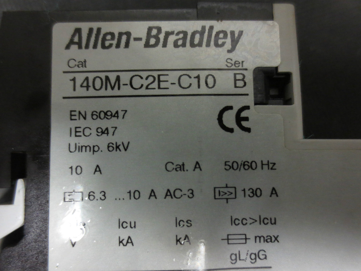 ALLEN-BRADLEY 190S-ANDJ2-CC10C / 140M-C2E-C10 / 100-C09Z*10 STARTER CONTACTOR