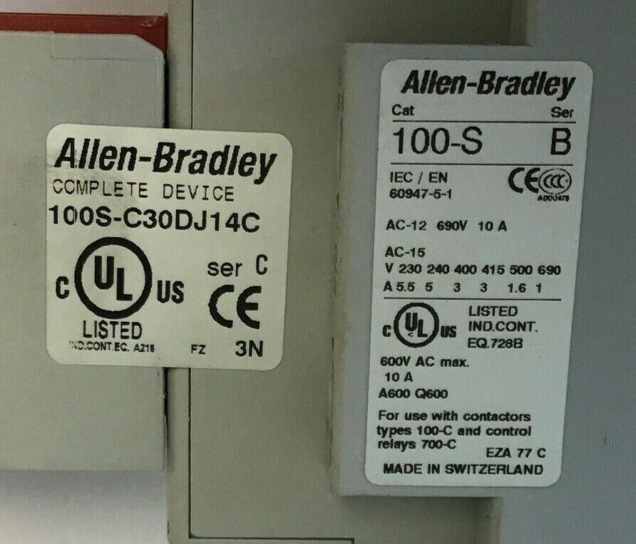 ALLEN BRADLEY 100S-C30DJ14C SAFETY RELAY SER.C 690V 65A