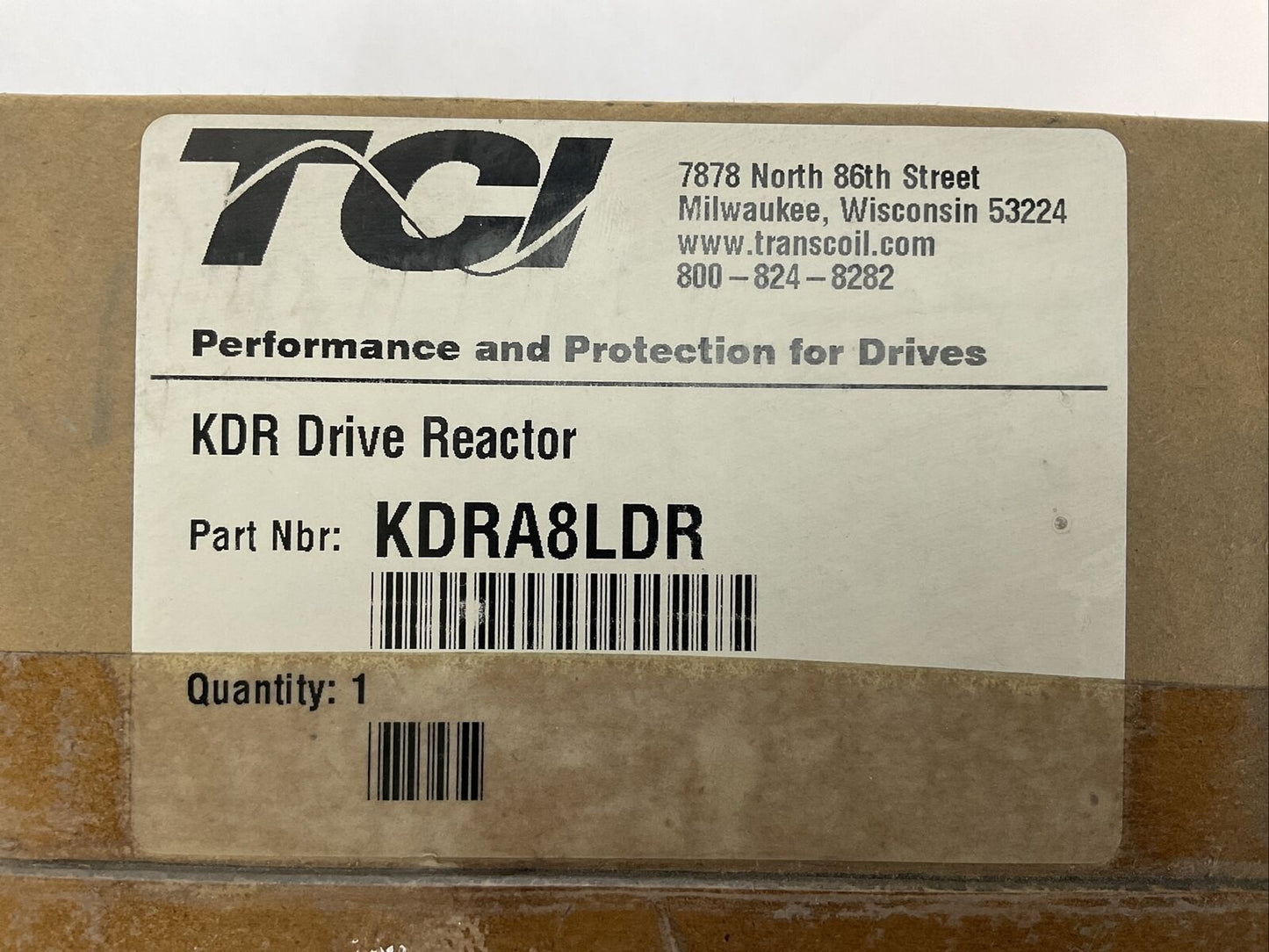 TCI KDRA8LDR KDR DRIVE REACTOR