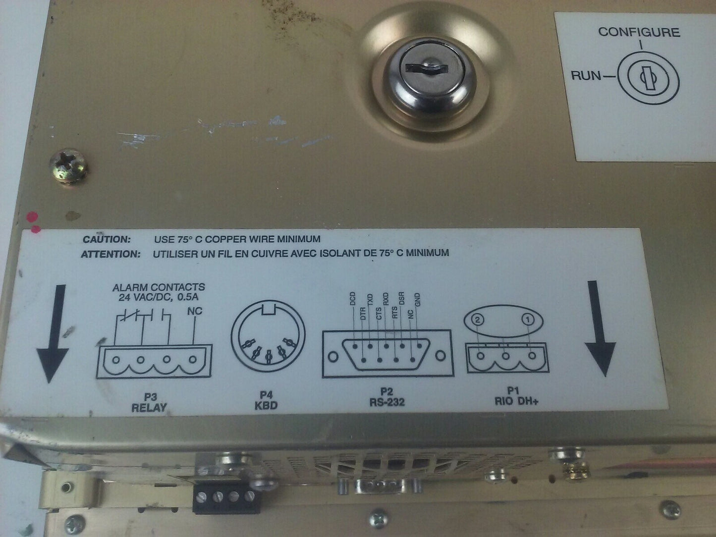 ALLEN BRADLEY 2711E-T10C6 SER. D REV. E  PANELVIEW 1000E TERMINAL FRN 5.16