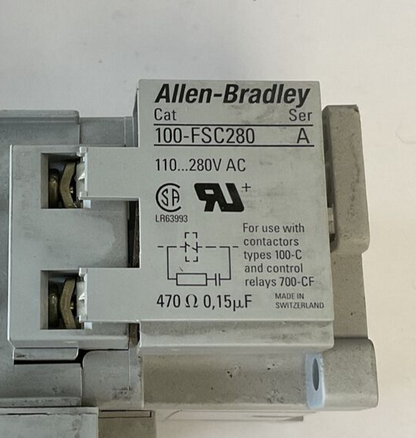 ALLEN BRADLEY 100-C37*00 CONTACTOR SER.B W/100-S SER.A 600VAC 50AMPS