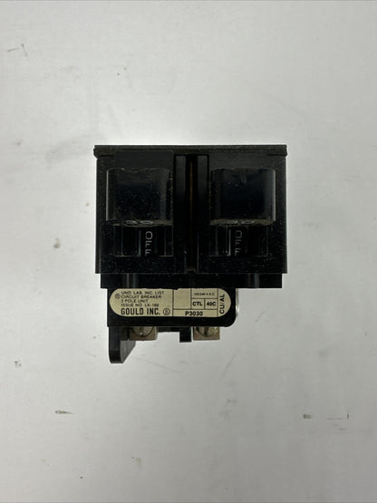 GOULD ITE P3030 PUSHMATIC CIRCUIT BREAKER DUPLEX TWO 30A SINGLE POLE 120/240VAC