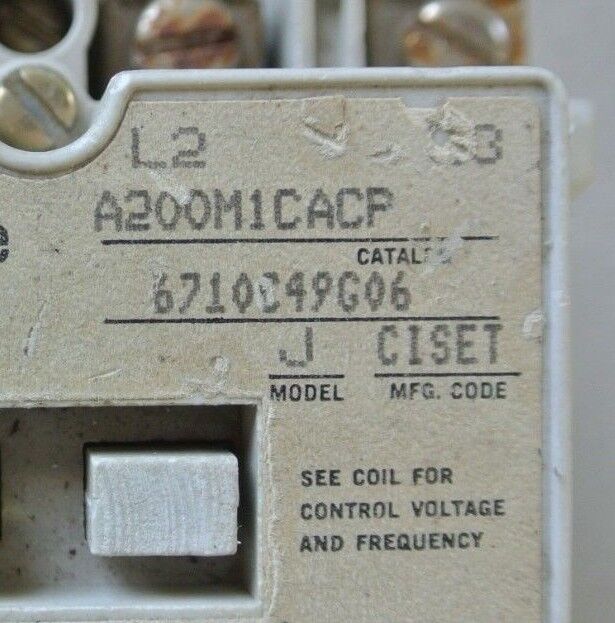 WESTINGHOUSE A200M1CACP / 6710C49G06 SIZE 1 STARTER 110/120V COIL + BA13A LOT/2