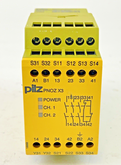 PILZ - PNOZ X3 - SAFETY RELAY MONITOR - 24VAC/DC - 3S101H