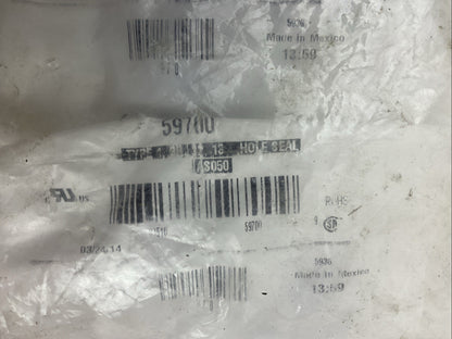HOFFMAN TYPE 3R, 4, 12, 13 AS050 783510-59700 HOLE SEAL  59700 1/2" (BAG OF 10)