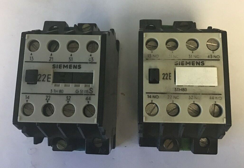 SIEMENS 3TH8022-0A CONTACTOR 2NO 2NC 600VAC 10AMPS ***LOTOF2***