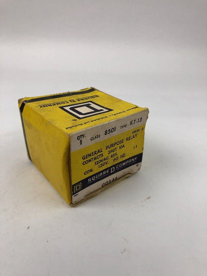 Square D 8501 KT-13 General Purpose Relay Contacts 3PDT 10A 120 V 60 HZ New