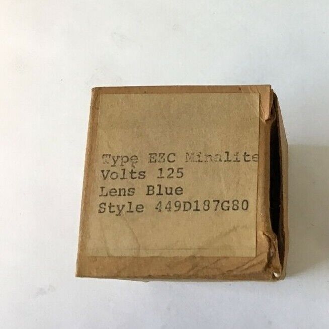 WESTINGHOUSE 449D187G80 TYPE EZC MINALITE 125V BLUE LENS