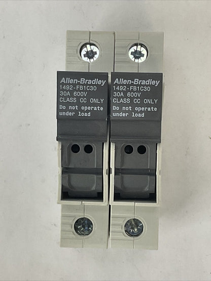 ALLEN BRADLEY 1492-FB1C30 FUSE HOLDER 30A 600V (LOT OF 2)