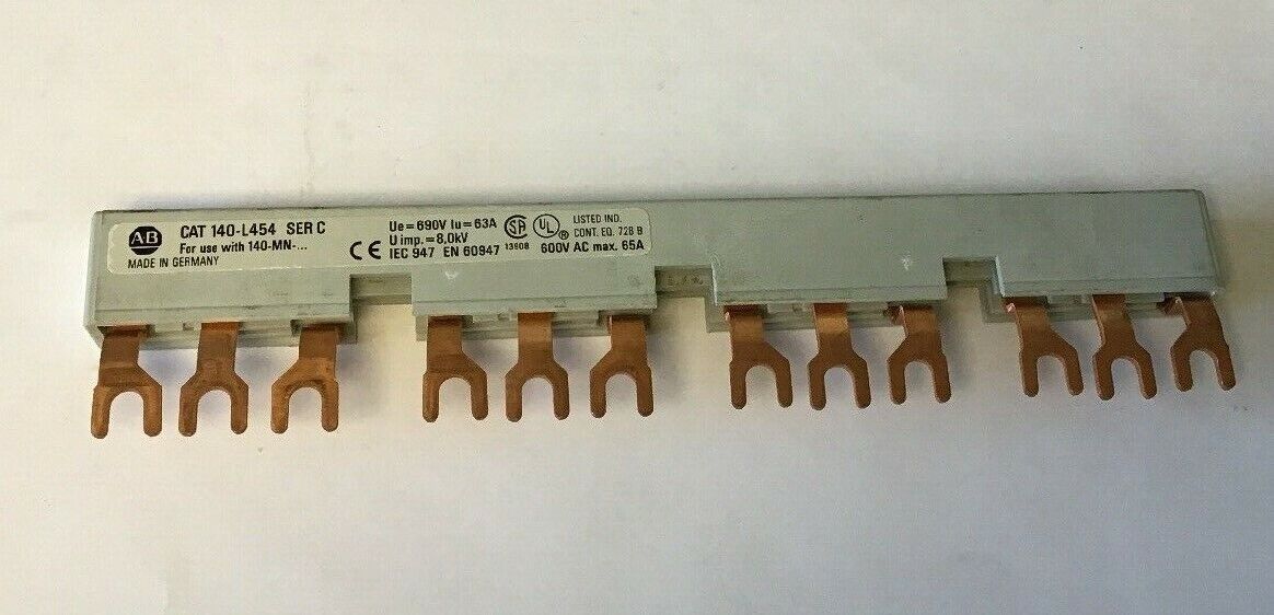 ALLEN BRADLEY 140-L454 SER.C COMMONING LINKS 65AMP 600VAC
