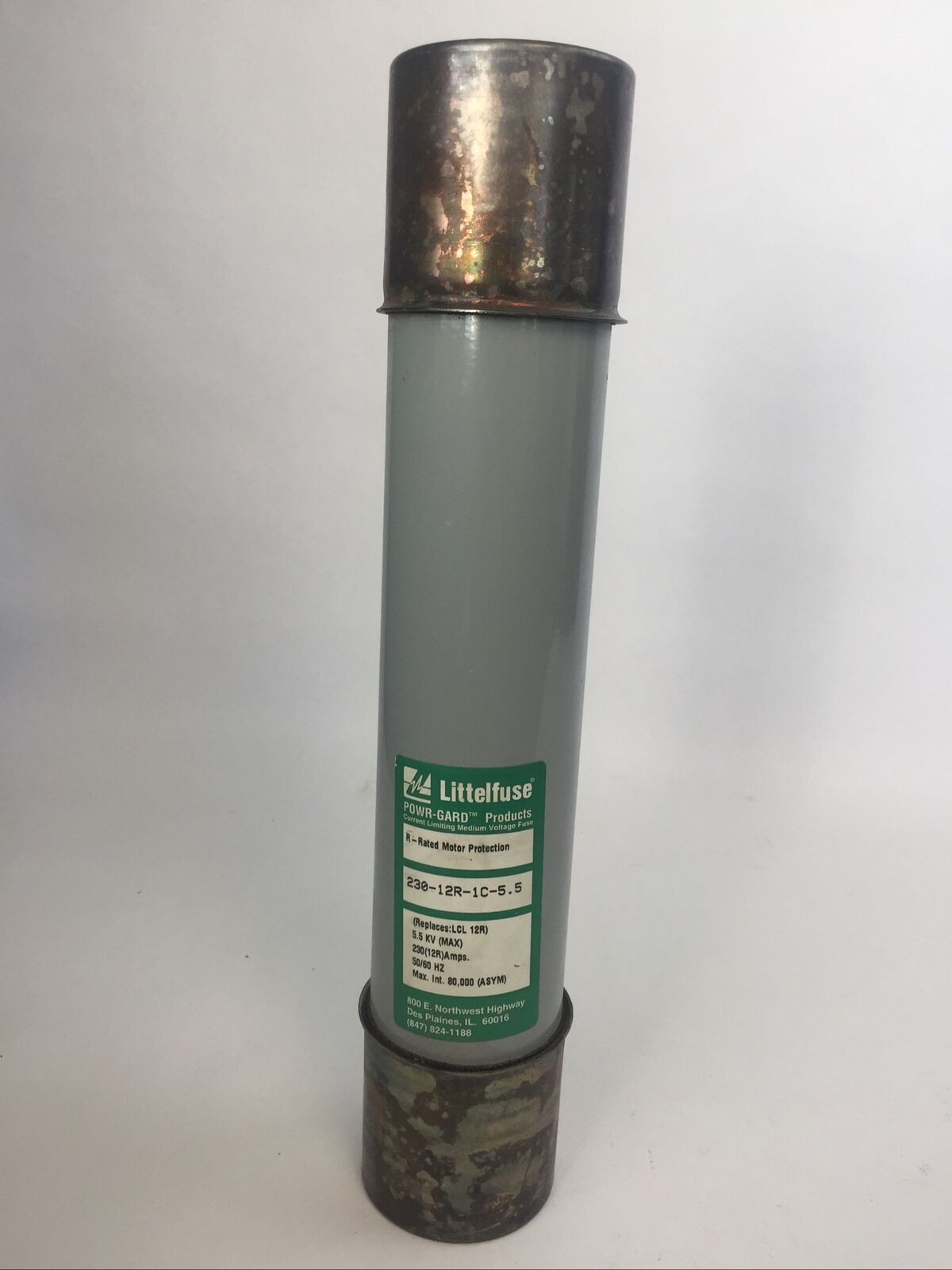 LITTELFUSE 230-12R-1C-5.5 R-RATED MOTOR PROTECTION 5.5KV 230(12R)AMPS POWR-GARD