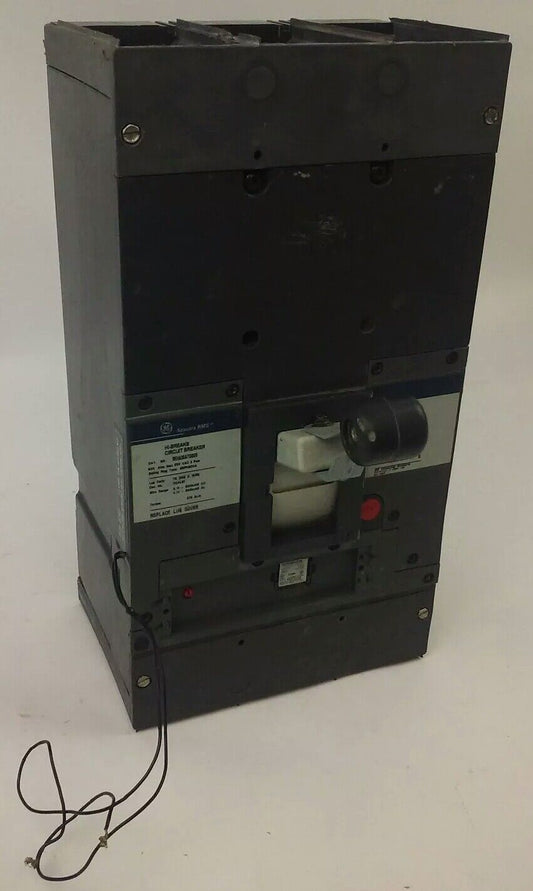GE SKHA36AT0800 W/ SHUNT TRIP,  RMS, 3P, 800A, 600V, 800A PLUG, SAST1, 65KA,USED